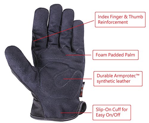 SKYDEER 3-Pairs Pack Durable Leather Work Gloves for Gardening and General Work (SD8810/L)