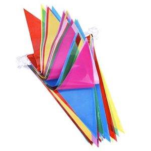 1000ft multicolor pennant banners string bunting flag banner,nylon fabric decorations flags for festival party celebration eventsyard picnics - 600pcs nylon fabric decorations flags