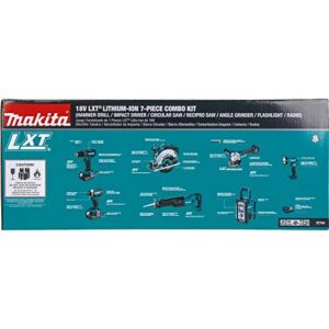 Makita XT704 18V LXT Lithium-Ion Cordless 7-PC. Combo Kit (3.0Ah)