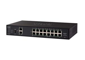 cisco rv345p vpn router | 16 gigabit ethernet (gbe) ports | poe | dual wan | limited lifetime protection (rv345p-k9-na)