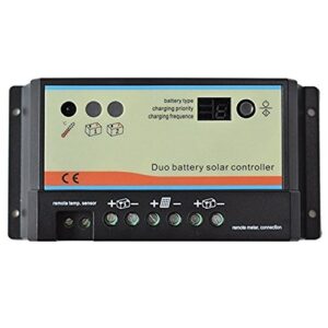 epsolar solar charge controller for dual battery 20a 12v/24v auto work for rvs caravans and boats etc duo battery solar charging system(20a)