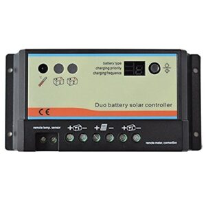 EPsolar Solar Charge Controller for Dual Battery 20A 12V/24V Auto Work for RVs Caravans and Boats etc Duo Battery Solar Charging System(20A)