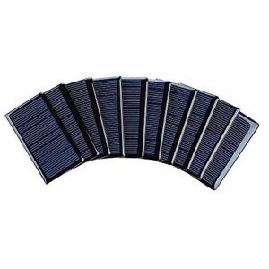 sunyima 10pcs 5v 60ma epoxy solar panel polycrystalline solar cells for solar battery charger diy solar syatem kits 68mmx37mm / 2.67"x1.45" 5v solar cells
