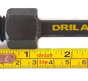 Drilax Diamond Core Drill Bit Adapter 5/8 Inch - 11 Female Arbor To 3/8 Inch Triangle Male Shank Female Thread Back Holders To Regular Drill