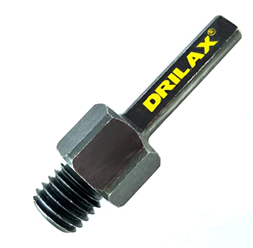 Drilax Diamond Core Drill Bit Adapter 5/8 Inch - 11 Female Arbor To 3/8 Inch Triangle Male Shank Female Thread Back Holders To Regular Drill