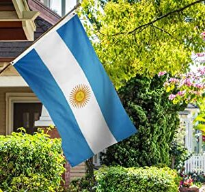 DANF Argentina Flag 3x5 Foot Polyester Argentinian National Flags Polyester with Brass Grommets 3 X 5 Ft