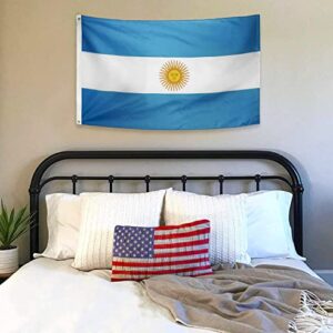 DANF Argentina Flag 3x5 Foot Polyester Argentinian National Flags Polyester with Brass Grommets 3 X 5 Ft