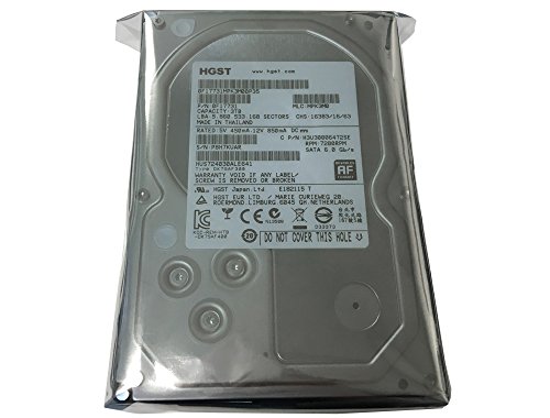 HGST Ultrastar 3TB 64MB Cache 7200RPM SATA III 6.0Gb/s 3.5in (Heaty-Duty, 24/7) Internal Hard Drive for CCTV DVR, NAS, PC/MAC (Renewed)