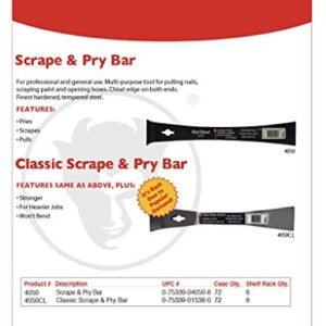 Red Devil 4050CL Classic Scrape & Pry bar Silver