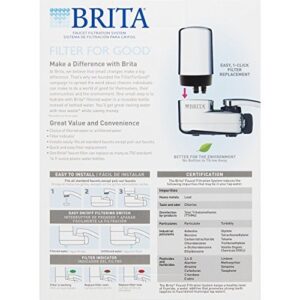 Brita Faucet Water Filter System with Light Indicator, Chrome