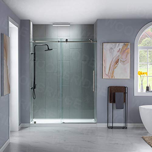 WOODBRIDGE MBSDC6076 Shower Door, 60"x76", Brushed Nickel