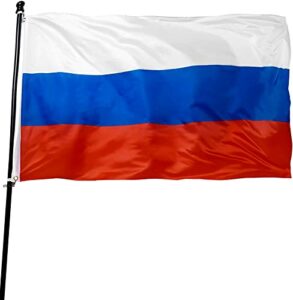 danf russia flag 3x5 ft thick polyester, fade resistant, brass grommets, canvas header, double sided russian national flags 3x5 feet