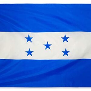 DANF Honduras Flag 3x5 Ft Thick Polyester, Fade Resistant, Brass Grommets, Canvas Header, Double Sided Honduran National Flags 3 x 5 Feet