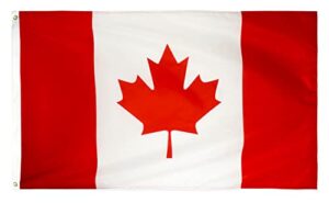 danf canada flag 3x5 ft thick polyester, fade resistant, brass grommets, canvas header,double sided canadian national flags 3 x 5 feet