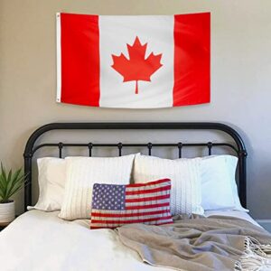 DANF Canada Flag 3x5 Ft Thick Polyester, Fade Resistant, Brass Grommets, Canvas Header,Double Sided Canadian National Flags 3 x 5 Feet