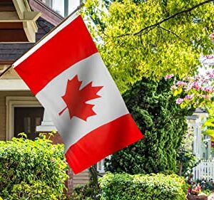 DANF Canada Flag 3x5 Ft Thick Polyester, Fade Resistant, Brass Grommets, Canvas Header,Double Sided Canadian National Flags 3 x 5 Feet