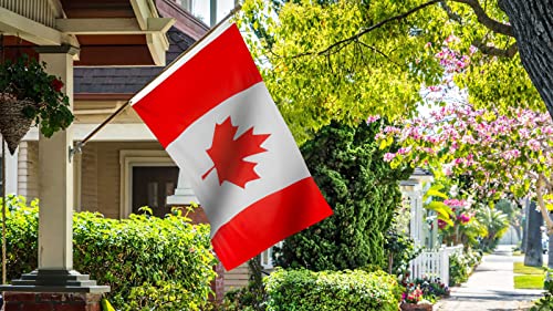 DANF Canada Flag 3x5 Ft Thick Polyester, Fade Resistant, Brass Grommets, Canvas Header,Double Sided Canadian National Flags 3 x 5 Feet