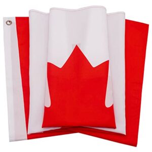 DANF Canada Flag 3x5 Ft Thick Polyester, Fade Resistant, Brass Grommets, Canvas Header,Double Sided Canadian National Flags 3 x 5 Feet