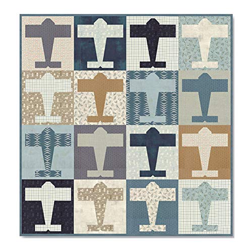 Aviator Quilt Pattern #152 by Lella Boutique - Fat quarter friendly - 64" x 66" Airplane