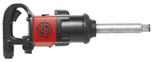 chicago pneumatic cp7783-6 air impact wrench (1 inch), 6 inch ext. anvil, air gun industrial repair & assembly tool, d-handle, pinless rocking dog, max torque output 1770 ft. lbf/2400 nm, 2400 rpm