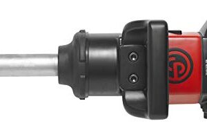 Chicago Pneumatic CP7783-6 Air Impact Wrench (1 Inch), 6 Inch Ext. Anvil, Air Gun Industrial Repair & Assembly Tool, D-Handle, Pinless Rocking Dog, Max Torque Output 1770 ft. lbf/2400 Nm, 2400 RPM
