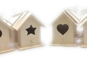 Oojami Design Your Own Wooden Birdhouses 12 Bird House Bulk (Modern)