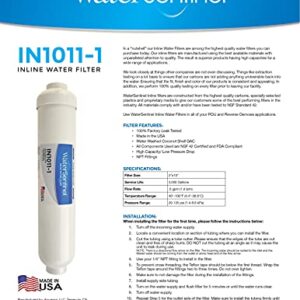 WaterSentinel WS-IN1011-1 10 Inch Inline GAC Water Filter, 1/4 INCH FNPT