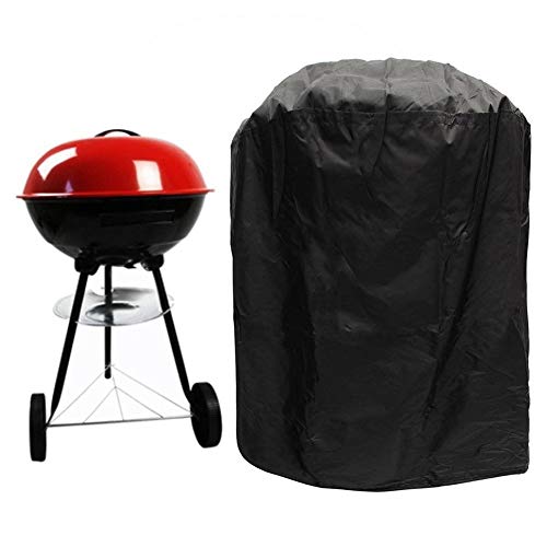 Keersi BBQ Grill Cover Waterproof Dustproof Barbecue Oven Protection Cover for Round Gas Charcoal Electric Barbecue Outdoor Garden Patio Barbecue Accessory with Storage Bag