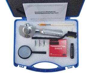 gltl 3-in-1 rotating cross hatch adhesion tester cross-cut tester kit with 1/mm/2mm/3mm blades, metal handle
