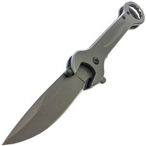 drakkonsong only us 7.5" multi-tool wrench tactical spring assisted open folding pocket knife new (grey)