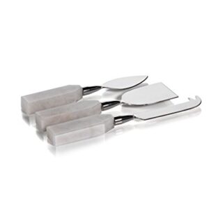 Zodax Alabaster 3 Piece Cheese Knife Set