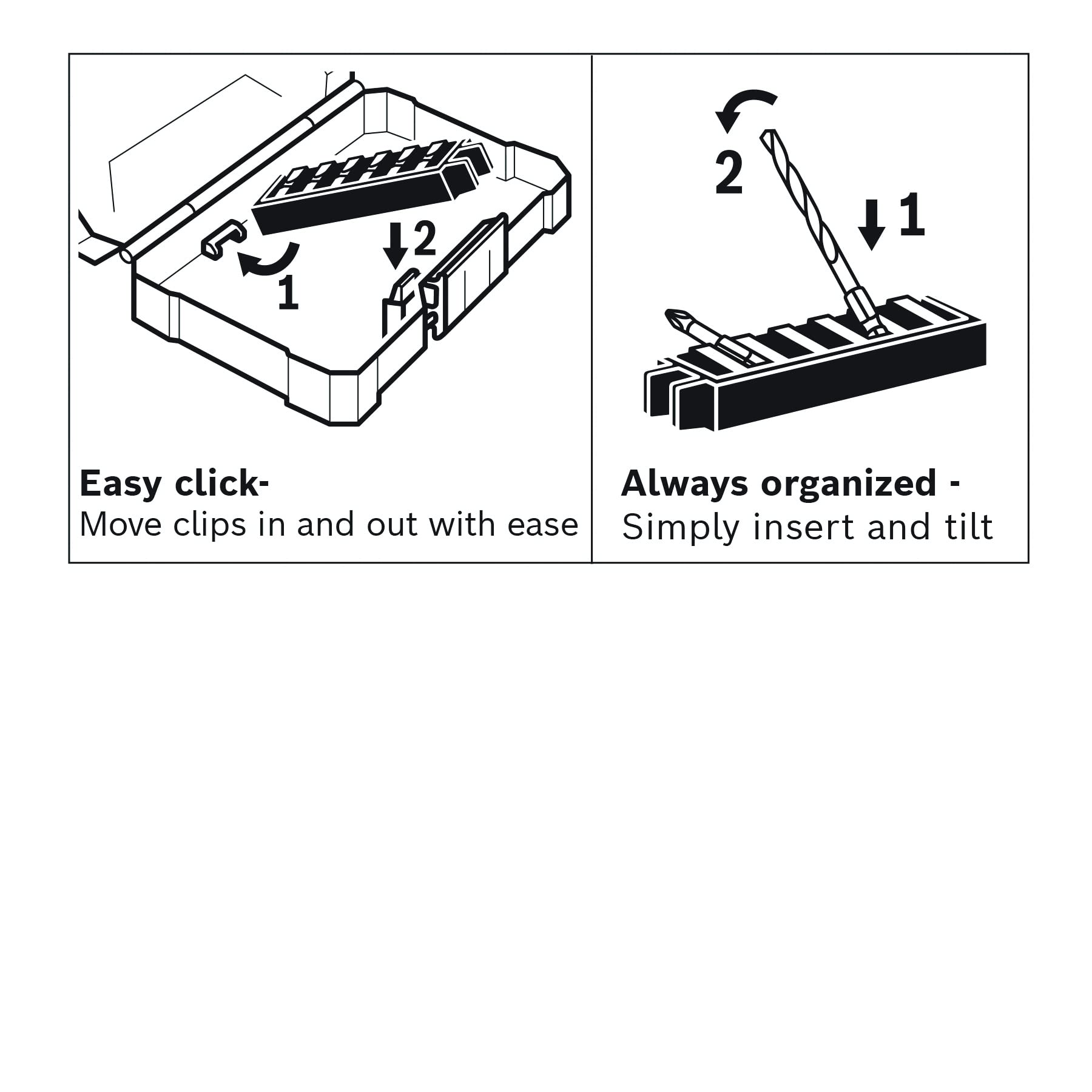 BOSCH CCSPH2208 8-Pack 2 In. Impact Tough Phillips P2 Power Bits with Clip for Custom Case System