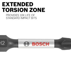 BOSCH CCSPHV208 8-Piece Assorted Set 2 In. Impact Tough Phillips Power Bits with Clip for Custom Case System