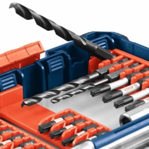 BOSCH SDMS44 44-Piece Assorted Impact Tough Screwdriving Custom Case System Set for Screwdriving Applications