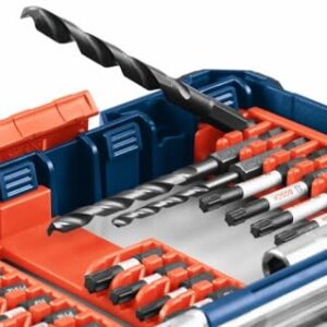 BOSCH SDMS48 48-Piece Assorted Impact Tough Screwdriving Custom Case System Set for Screwdriving Applications