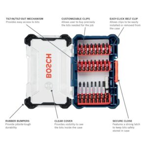 BOSCH SDMS48 48-Piece Assorted Impact Tough Screwdriving Custom Case System Set for Screwdriving Applications