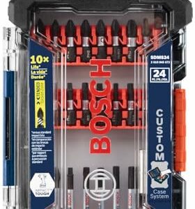 BOSCH SDMS48 48-Piece Assorted Impact Tough Screwdriving Custom Case System Set for Screwdriving Applications