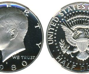 1980 S Gem Proof Kennedy Half Dollar US Coin 1/2 US Mint DCAM