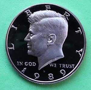 1989 s gem proof kennedy half dollar us coin 1/2 dcam us mint