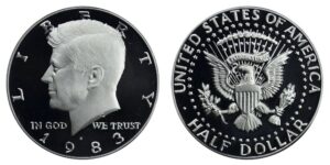 1983 s gem proof kennedy half dollar us coin 1/2 us mint dcam