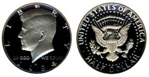 1984 s gem proof kennedy half dollar us coin 1/2 us mint dcam