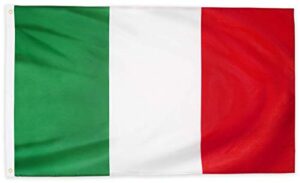 danf italy flag 3x5 ft thick polyester, fade resistant, brass grommets, canvas header italian national flags 3 x 5 feet