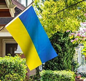 DANF Ukraine Flag 3ftx5ft Ukrainian National Flags Polyester with Brass Grommets 3x5 Foot Flag