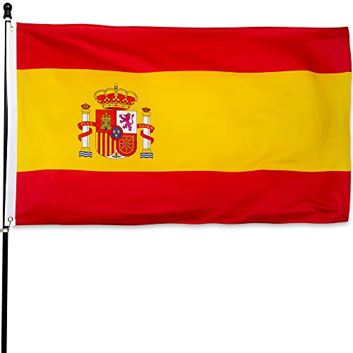 DANF Spain Flag 3ftx5ft Spainish National Flags Polyester with Brass Grommets 3x5 Foot Flag