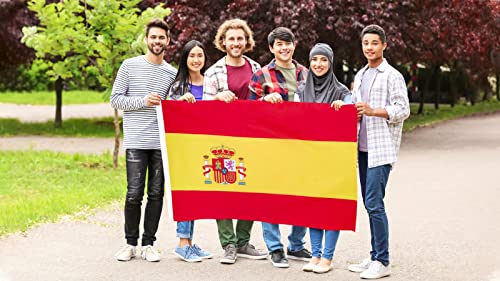 DANF Spain Flag 3ftx5ft Spainish National Flags Polyester with Brass Grommets 3x5 Foot Flag