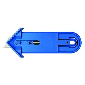 aviditi ez1™ambidextrous spring-back safety cutter,blue,self-retracting blade,easily cut boxes,plastic strapping&tape,blade easy to change,craft&warehouse use,case of 25