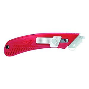 partners brand pkn106 s4sl spring-back safety cutter, left handed, red (pack of 12)