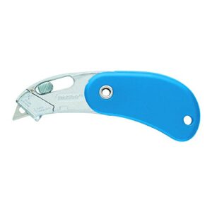 aviditi psc-2™ spring-back pocket safety cutters, blue, ambidextrous, self-retracting blade allows for quick, portable use, ideal for shipping and recieving, crafts and warehouse use, case of 12