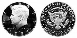 1987 s gem proof kennedy half dollar us coin 1/2 us mint dcam
