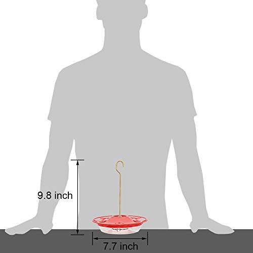 Juegoal 12 oz Hanging Hummingbird Feeder (12 oz)